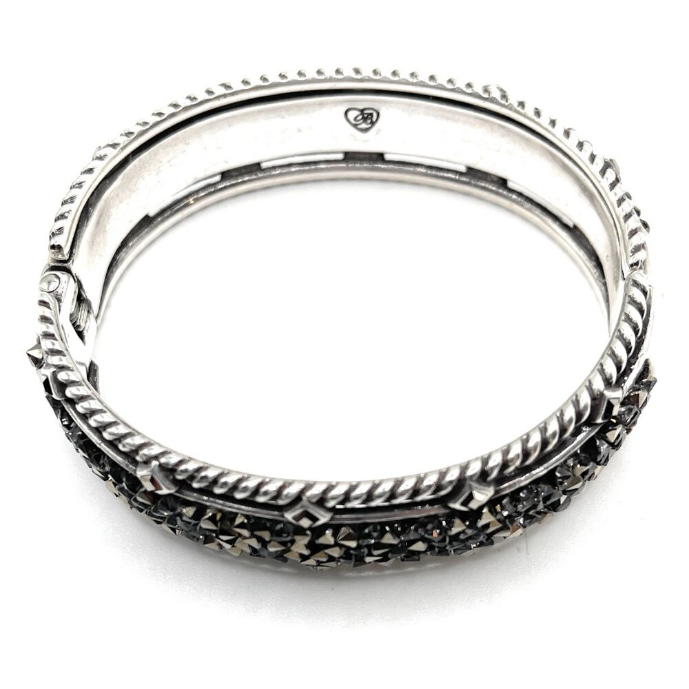 Brighton Blue/Gray Crystal Rocks Hinged Bracelet -4843 - Picture 2 of 2